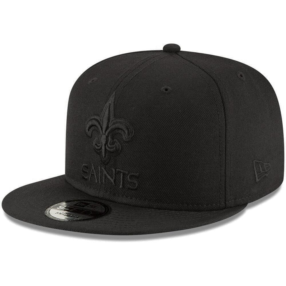 New Era Caps New Orleans Saints New Era NFL Black On Black 9FIFTY Snapback Hat - Black
