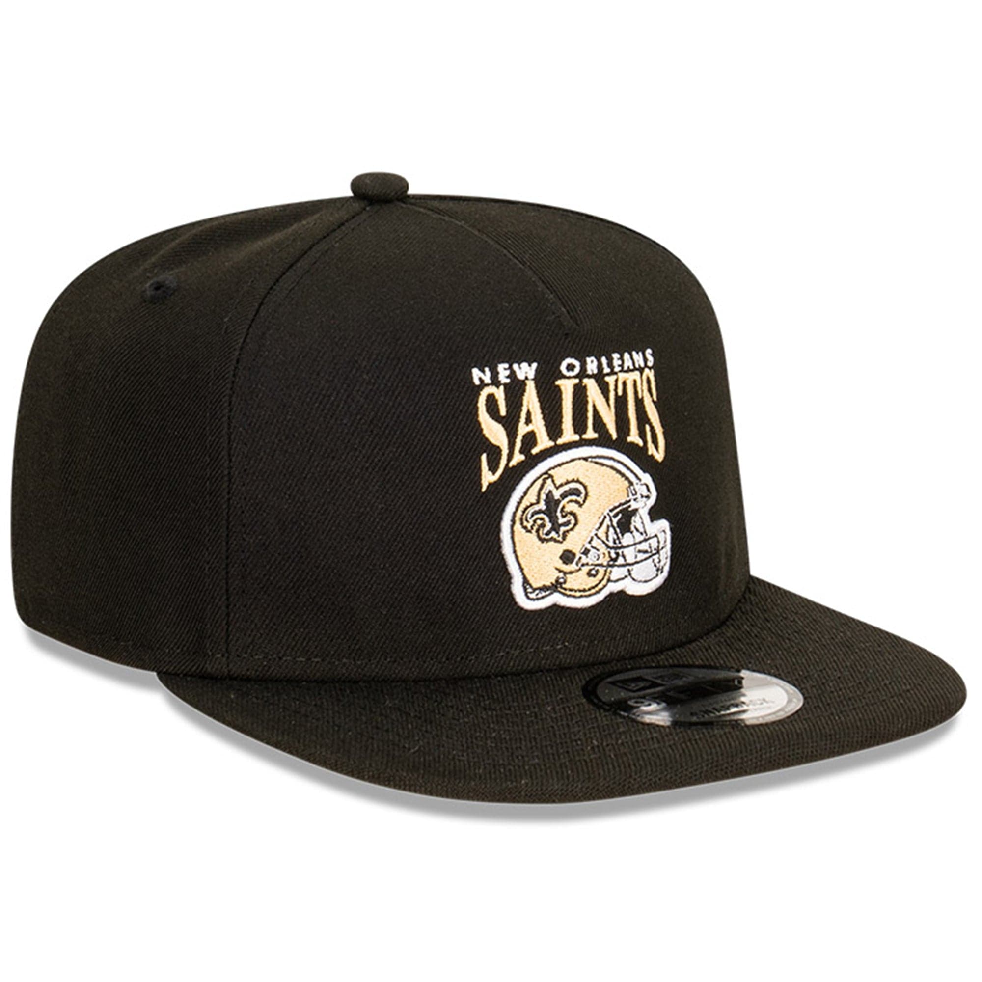 New Era Caps New Orleans Saints New Era NFL Helmet Arch 9FIFTY A-Frame Snapback Hat - Black