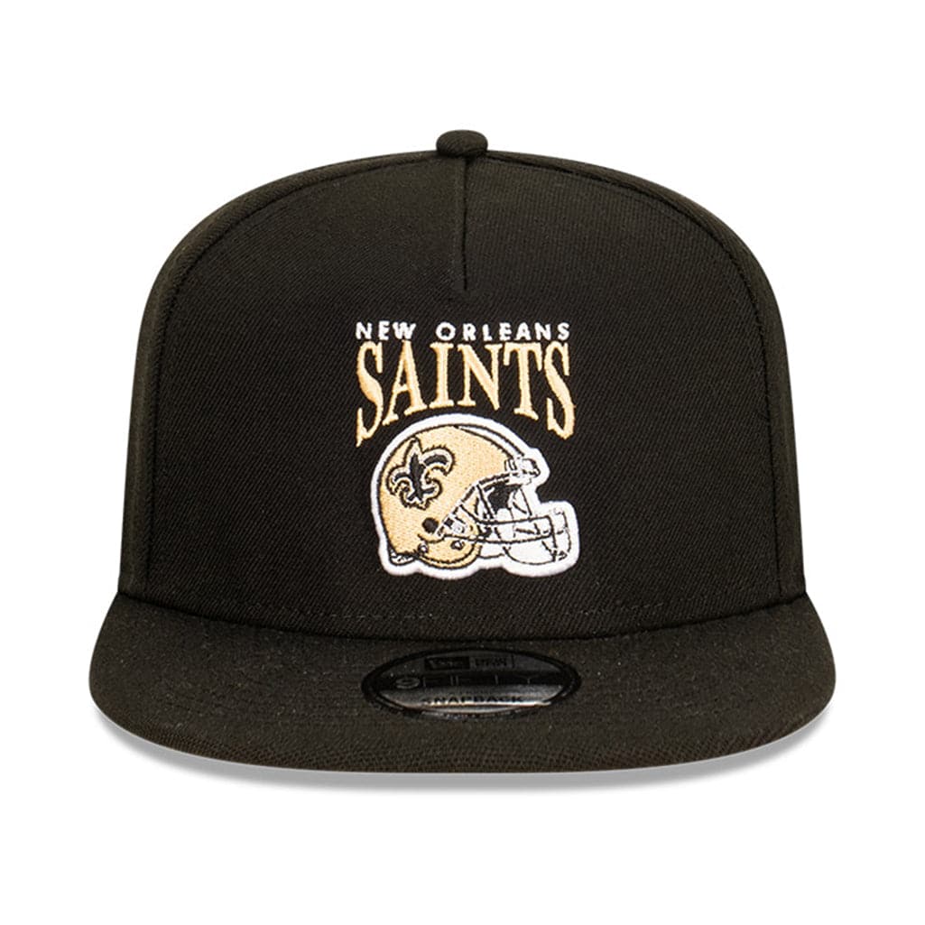 New Era Caps New Orleans Saints New Era NFL Helmet Arch 9FIFTY A-Frame Snapback Hat - Black