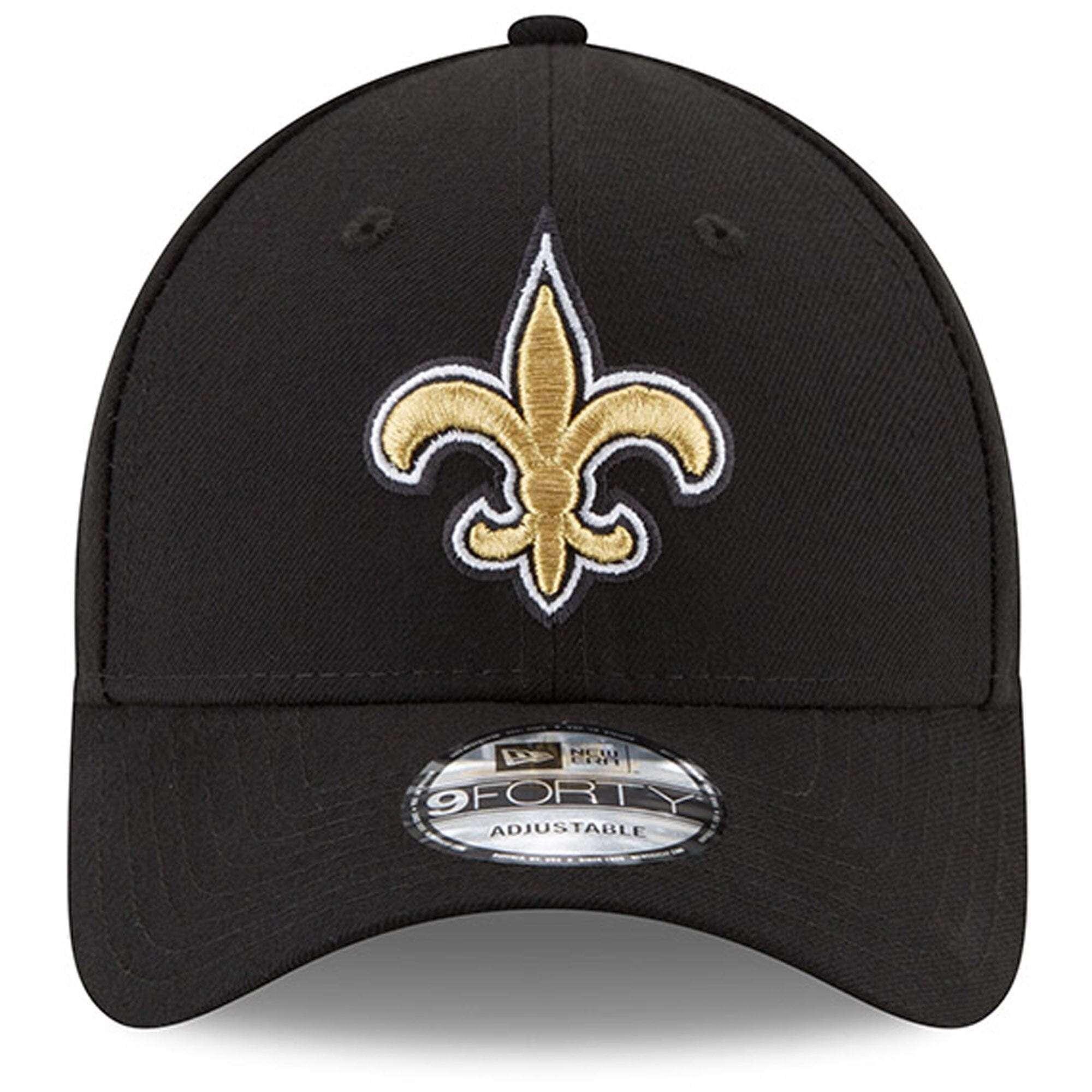 New Era Caps New Orleans Saints New Era NFL Omaha 9FORTY Curved Snapback Hat - Black