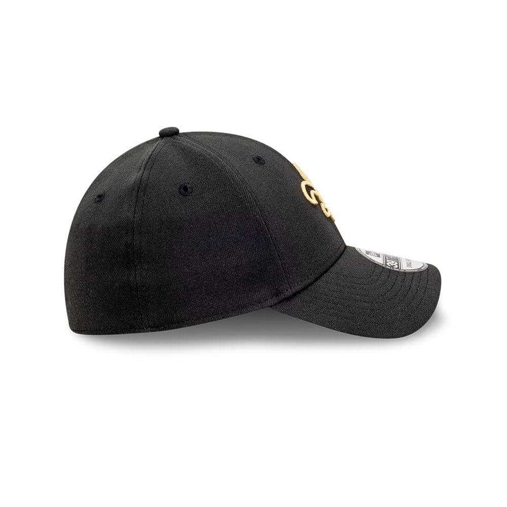 New Era Caps New Orleans Saints New Era NFL Pop Outline 39THIRTY Flex Fiit Curve Hat - Black
