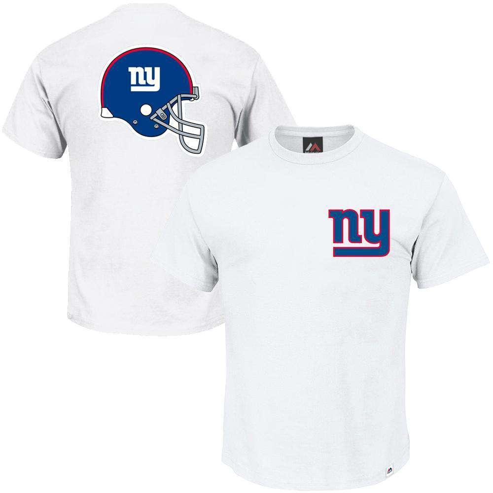 Majestic Athletic T-Shirts M New York Giants Majestic NFL Helmet Logo T-Shirt - White
