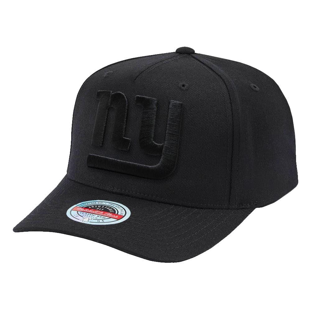 Mitchell And Ness Caps New York Giants Mitchell & Ness NFL Interception Classic Red Curve Snapback Hat - Black