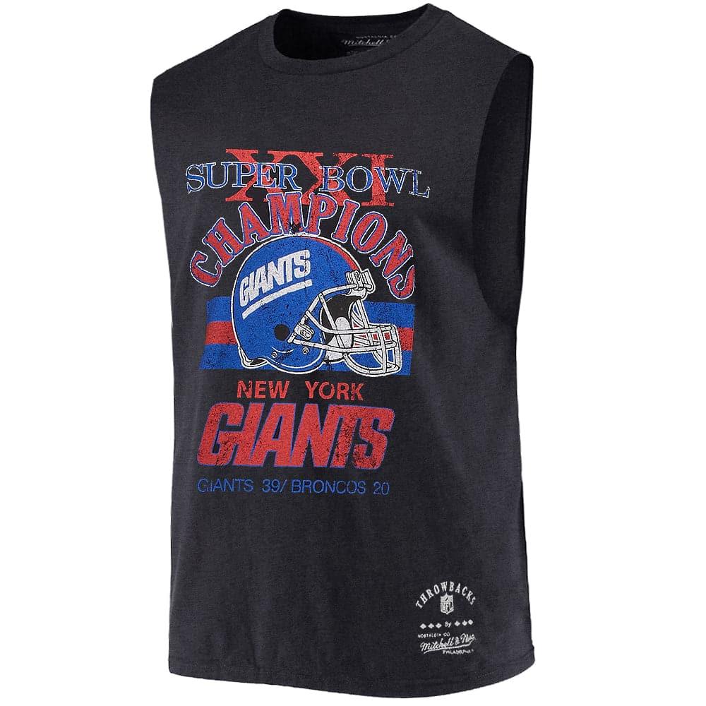 Mitchell And Ness T-Shirts New York Giants Mitchell & Ness NFL XXI Champs Vintage T-Shirt - Faded Black