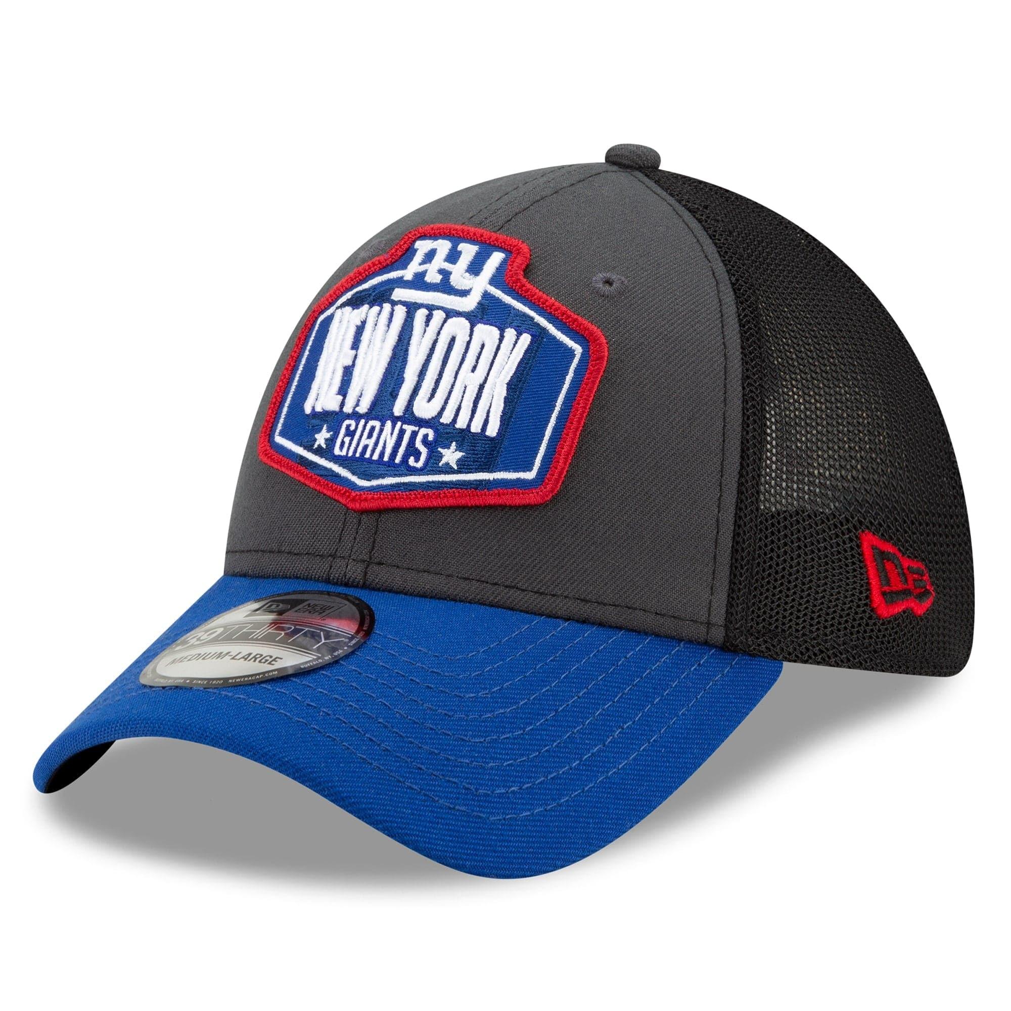 New Era Caps New York Giants New Era 2021 NFL Draft 39THIRTY Flex Fit Curve Hat - Graphite