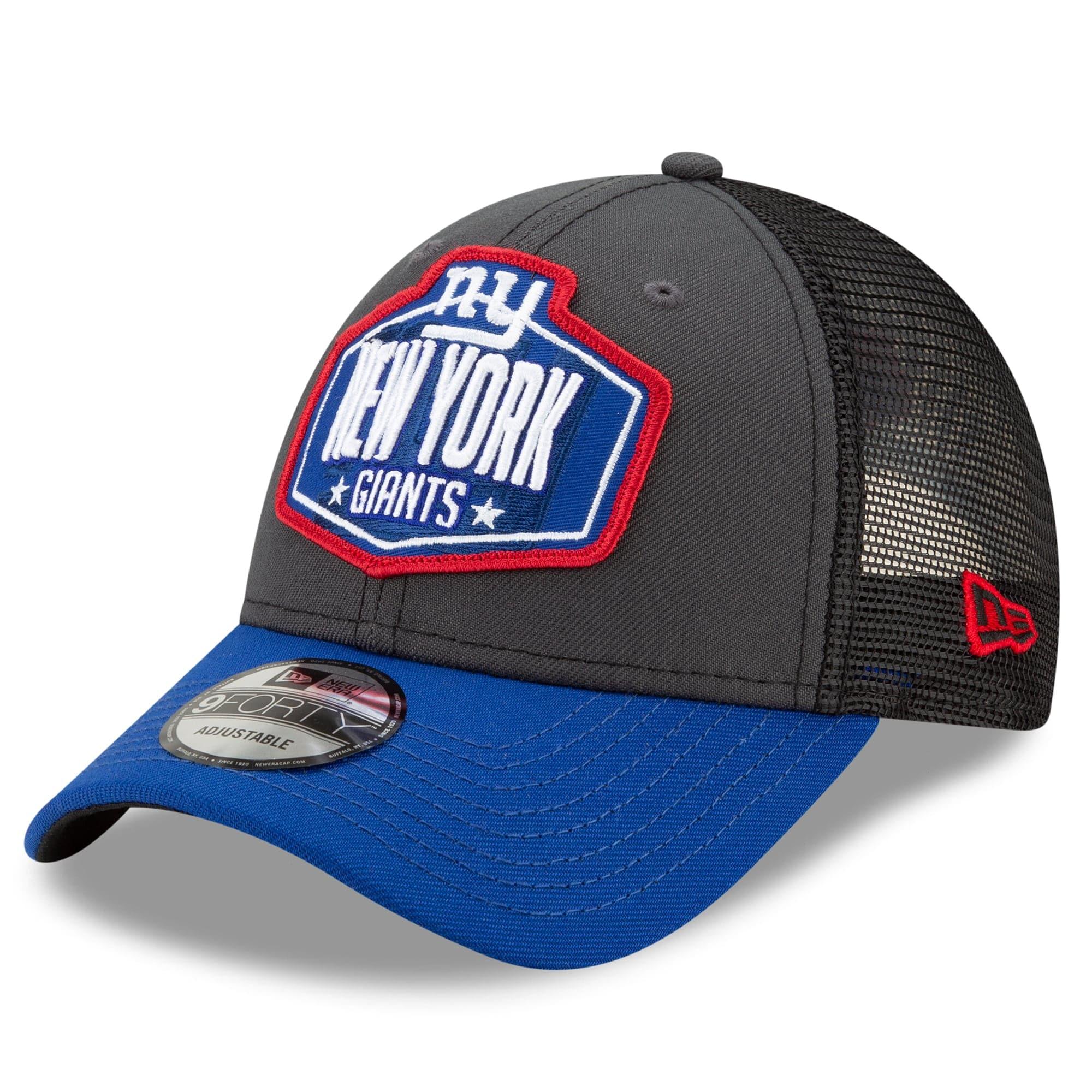 New Era Caps New York Giants New Era 2021 NFL Draft 9FORTY Snapback Curve Hat - Graphite