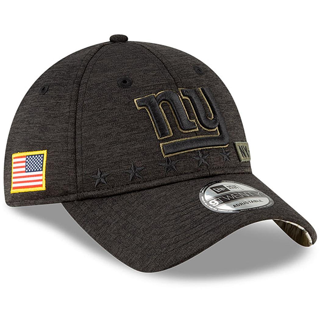 New Era Caps New York Giants New Era NFL 2020 Salute To Service 9TWENTY Curve Hat - Black