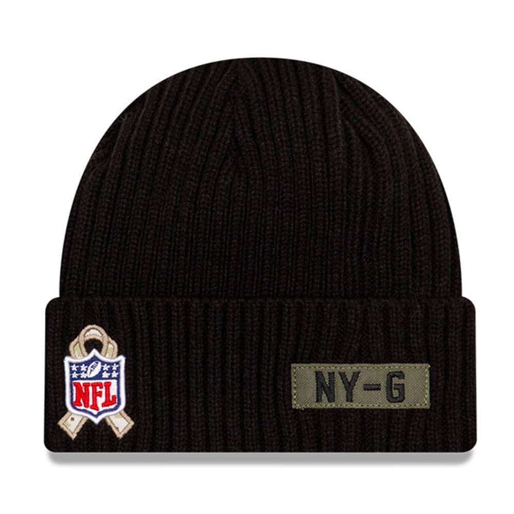 New Era Beanies New York Giants New Era NFL 2020 Salute To Service Cuffed Knit Beanie - Black