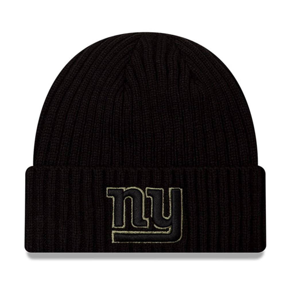 New Era Beanies New York Giants New Era NFL 2020 Salute To Service Cuffed Knit Beanie - Black