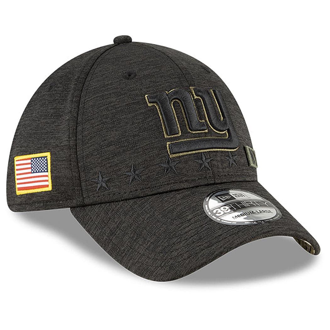 New Era Caps New York Giants New Era NFL 2020 Sideline 39THIRTY Flex Fit Curve Hat - Black