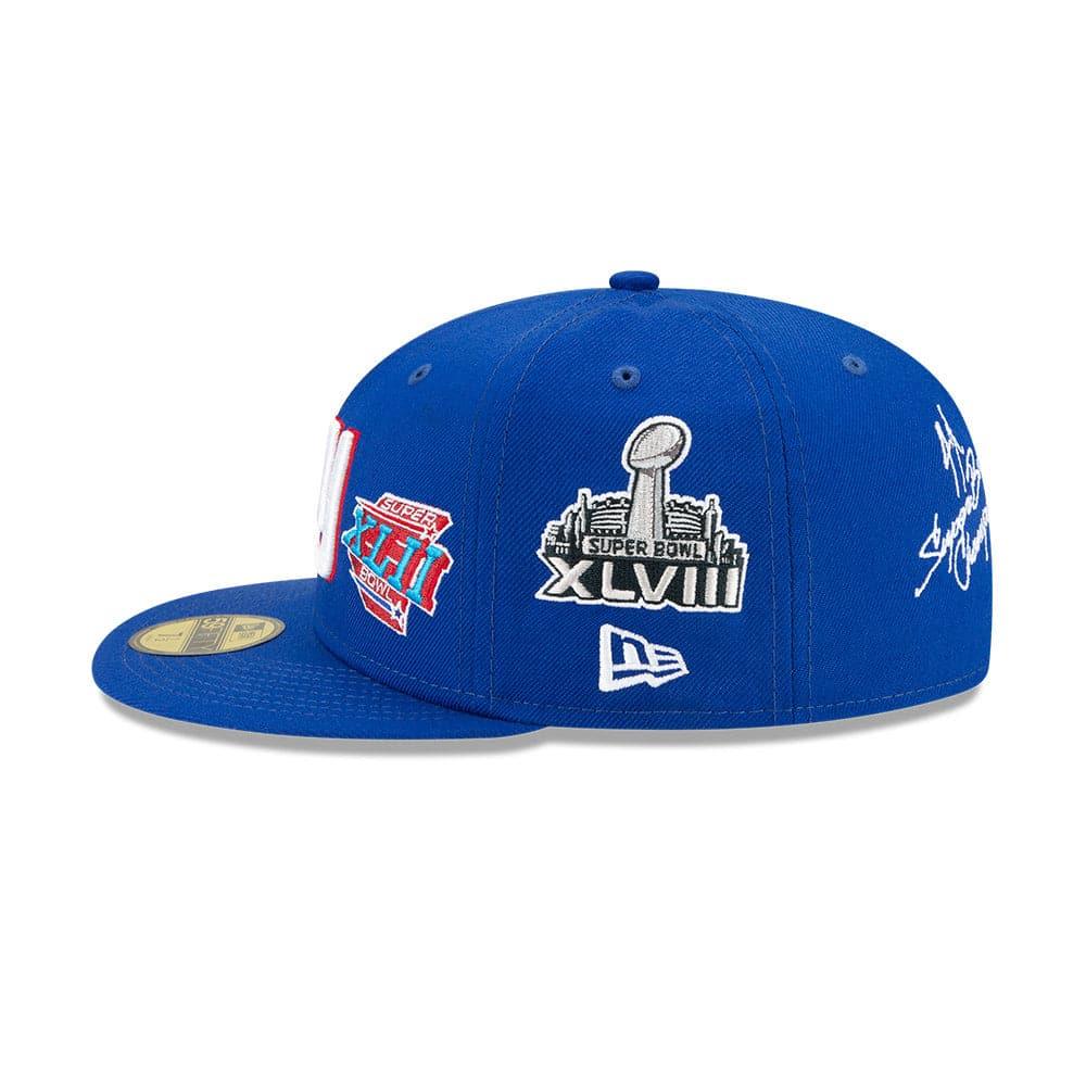 New Era Caps New York Giants New Era NFL Champions Patch 59FIFTY Fitted Hat - Blue