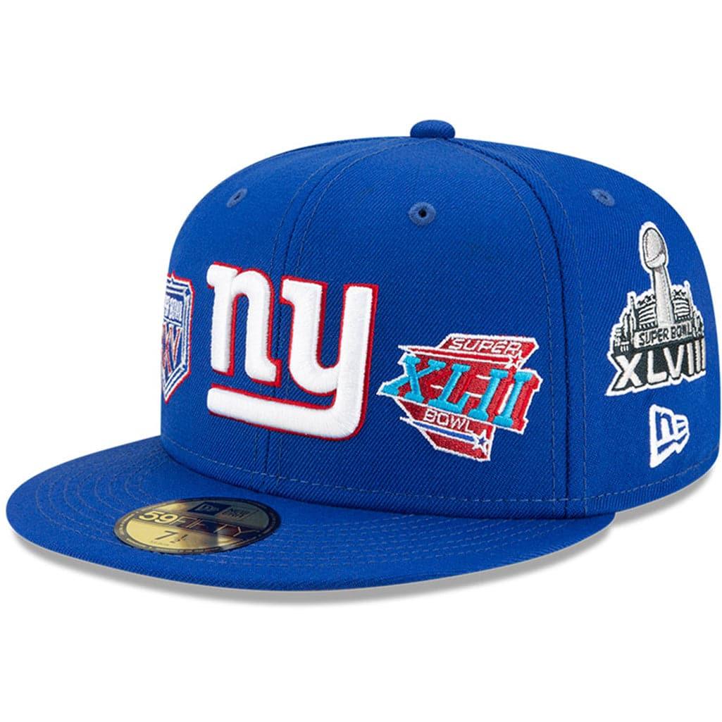 New Era Caps New York Giants New Era NFL Champions Patch 59FIFTY Fitted Hat - Blue