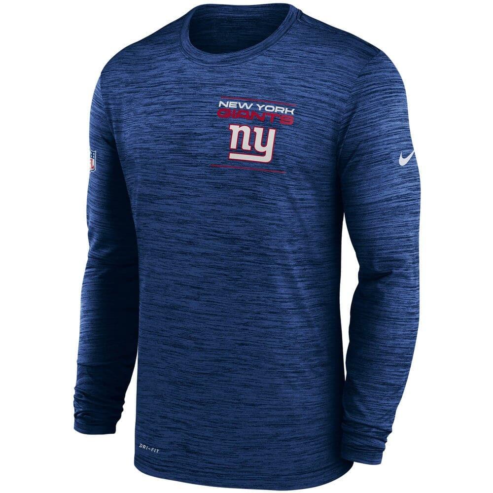 Nike T-Shirts New York Giants Nike NFL Velocity Sideline Performance Long Sleeve T-Shirt - Blue
