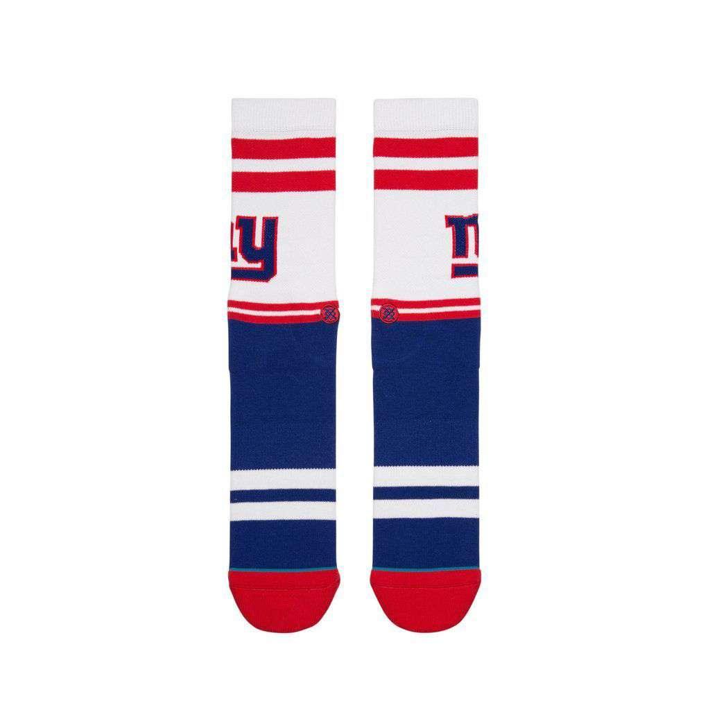 Stance Socks Large (9-12 US) New York Giants Stance NFL Logo Stripe Crew Socks - White