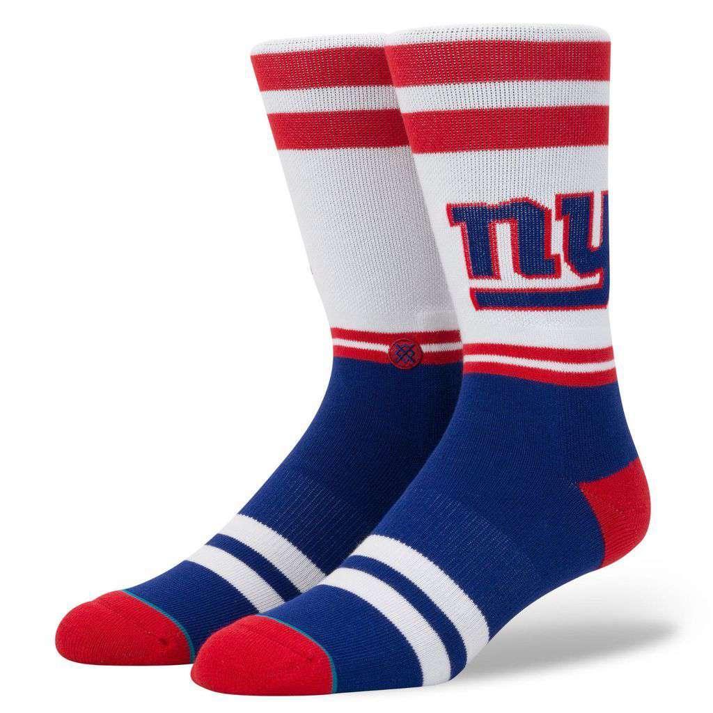 Stance Socks Large (9-12 US) New York Giants Stance NFL Logo Stripe Crew Socks - White