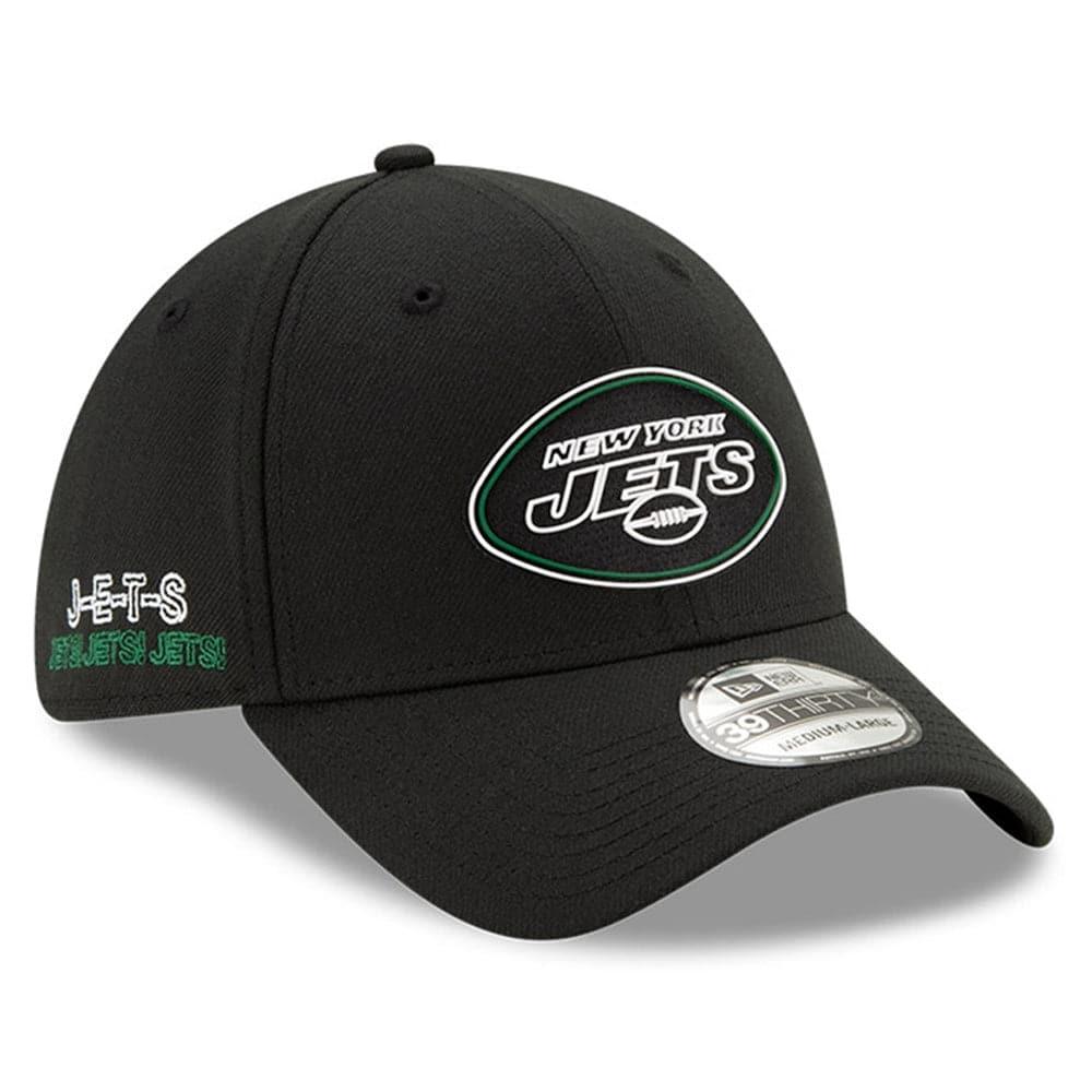 New Era Caps New York Jets New Era NFL 2020 Draft 39THIRTY Flex Fit Curve Hat - Black