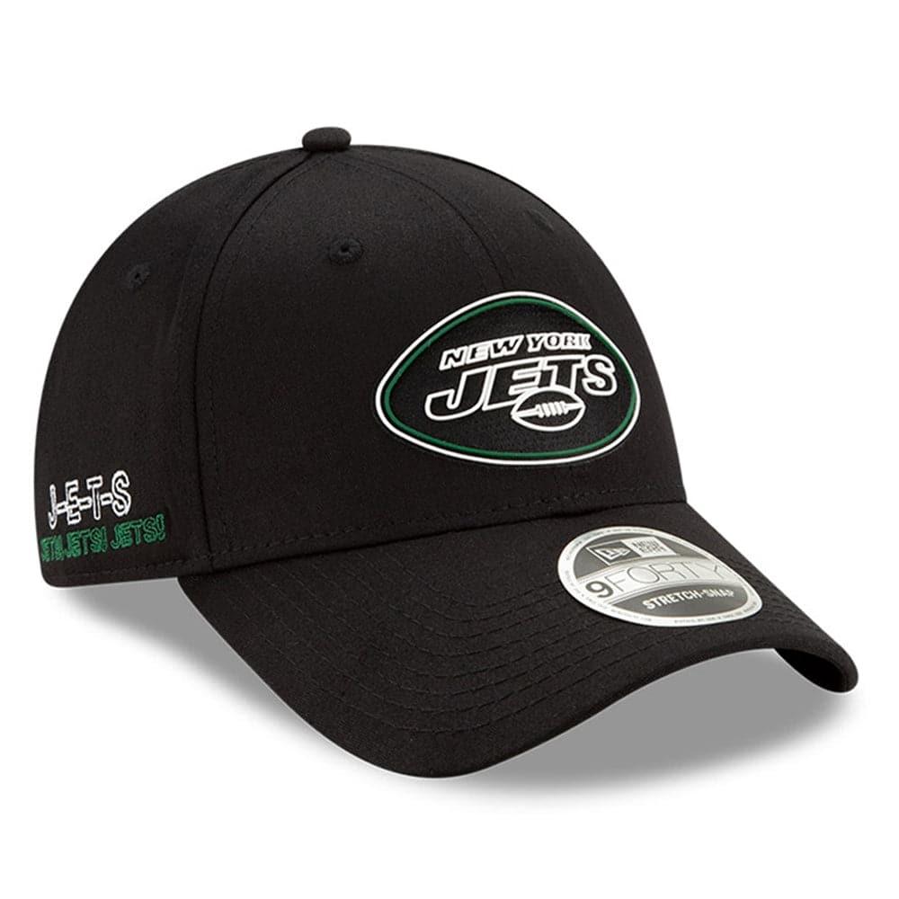 New Era Caps New York Jets New Era NFL 2020 Draft 9FORTY Stretch Snapback Curve Hat - Black