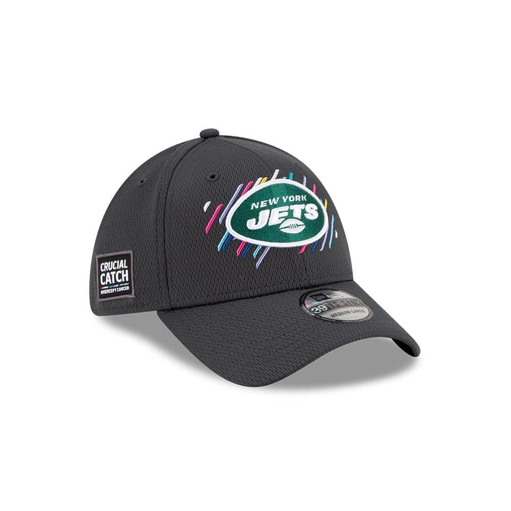 New Era Caps New York Jets New Era NFL 2021 Crucial Catch 39THIRTY Flex Fit Hat - Steel