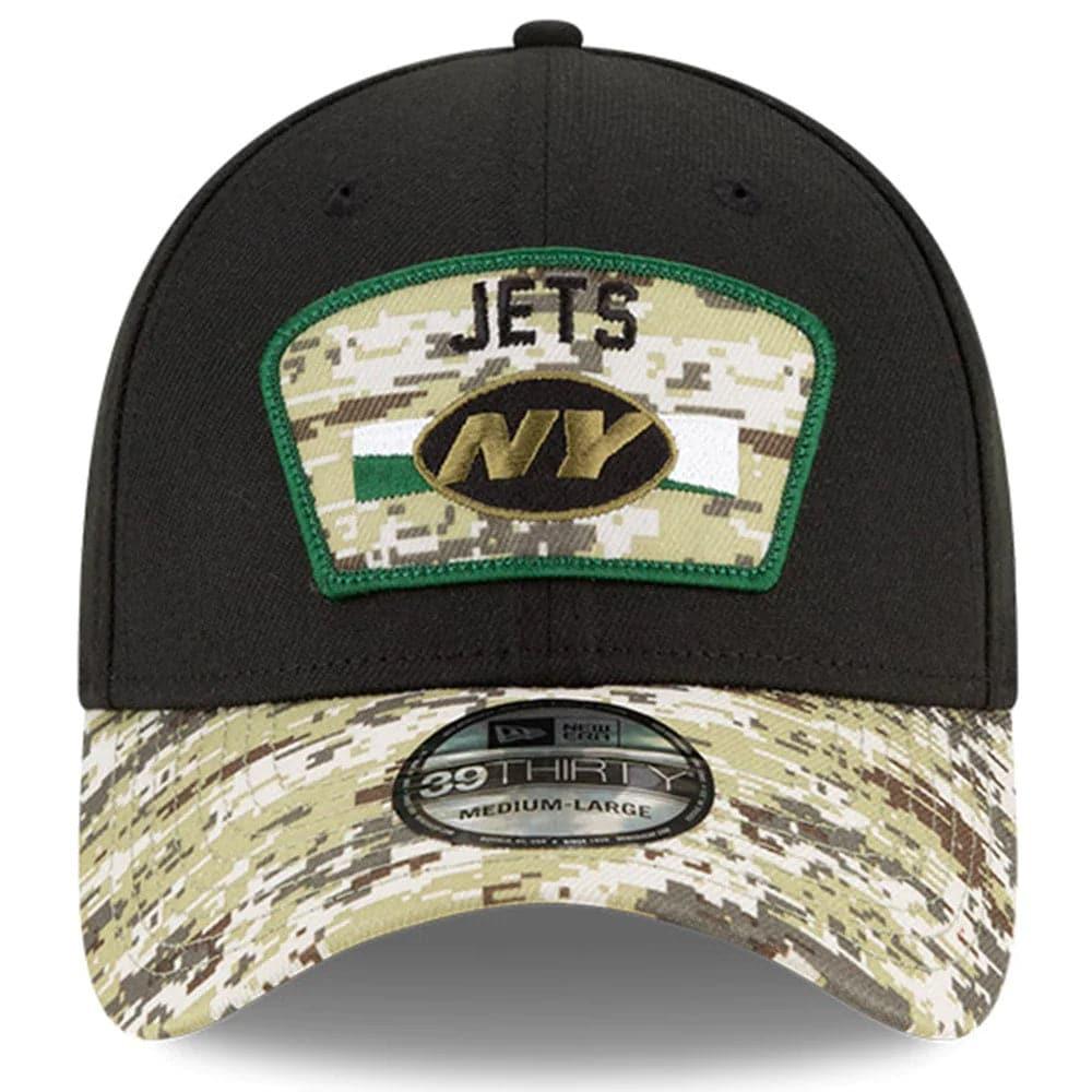 New Era Caps New York Jets New Era NFL 2021 Salute To Service 39THIRTY Flex Fit Hat - Black