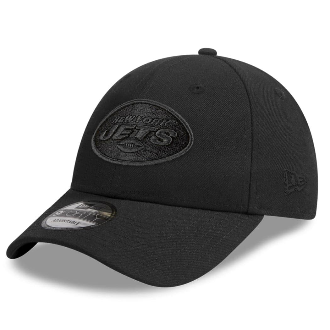 New Era Caps New York Jets New Era NFL Black On Black 9FORTY Snapback Hat