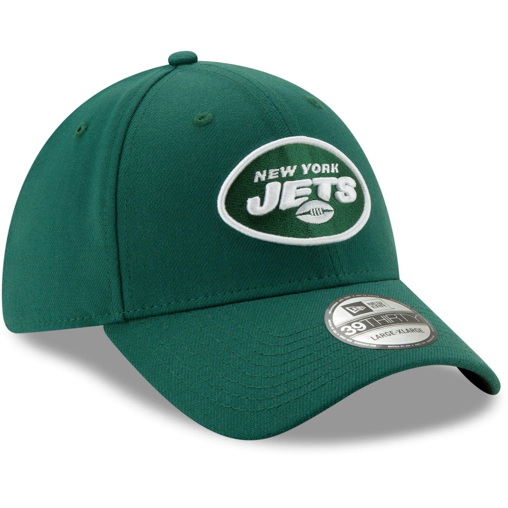 New Era Caps New York Jets New Era NFL Team 39THIRTY Flex Fit Curve Hat - Green