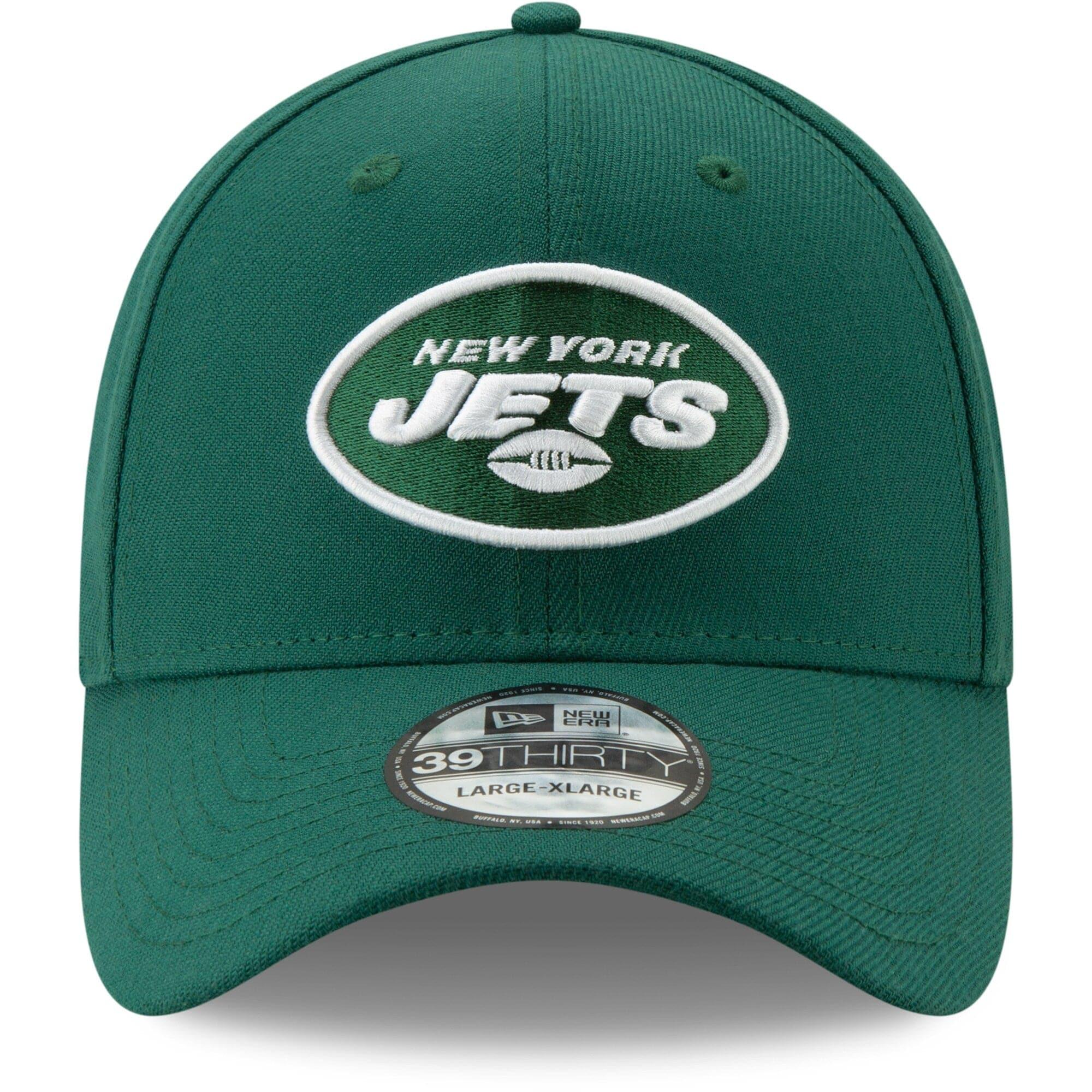 New Era Caps New York Jets New Era NFL Team 39THIRTY Flex Fit Curve Hat - Green