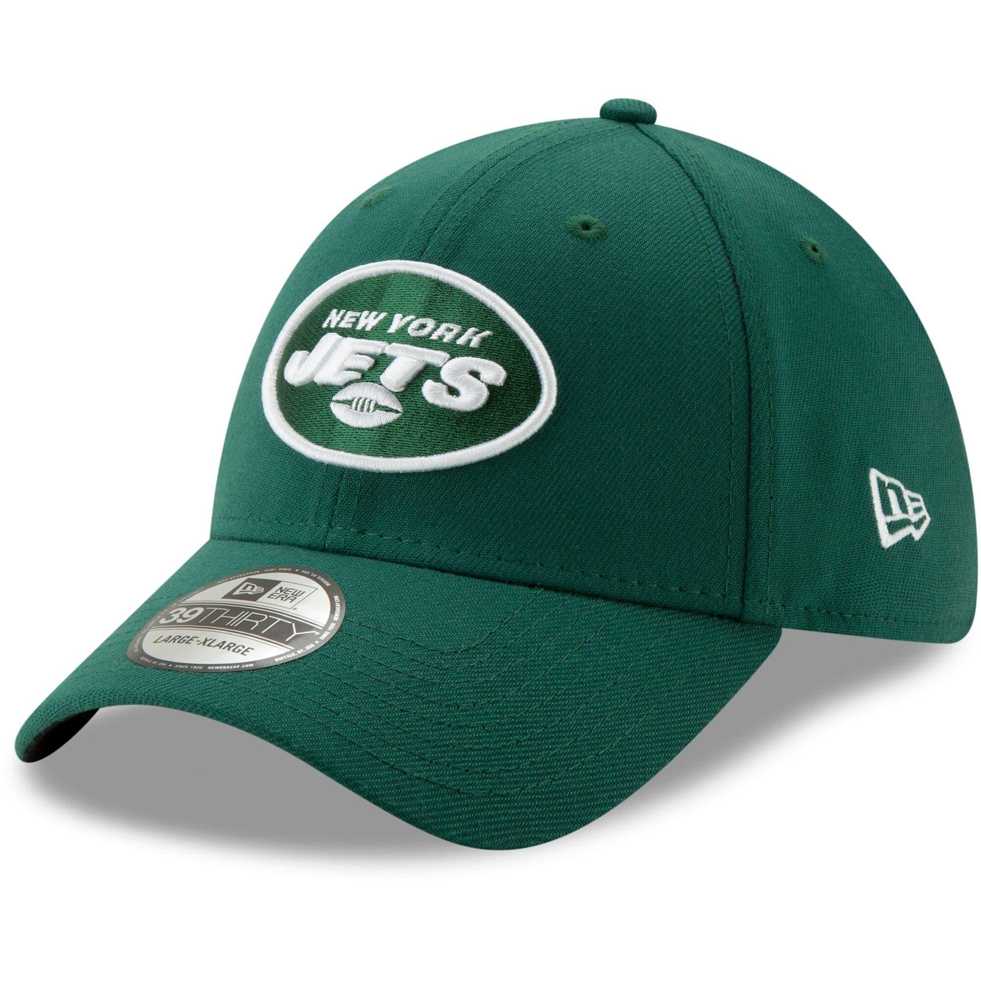 New Era Caps New York Jets New Era NFL Team 39THIRTY Flex Fit Curve Hat - Green