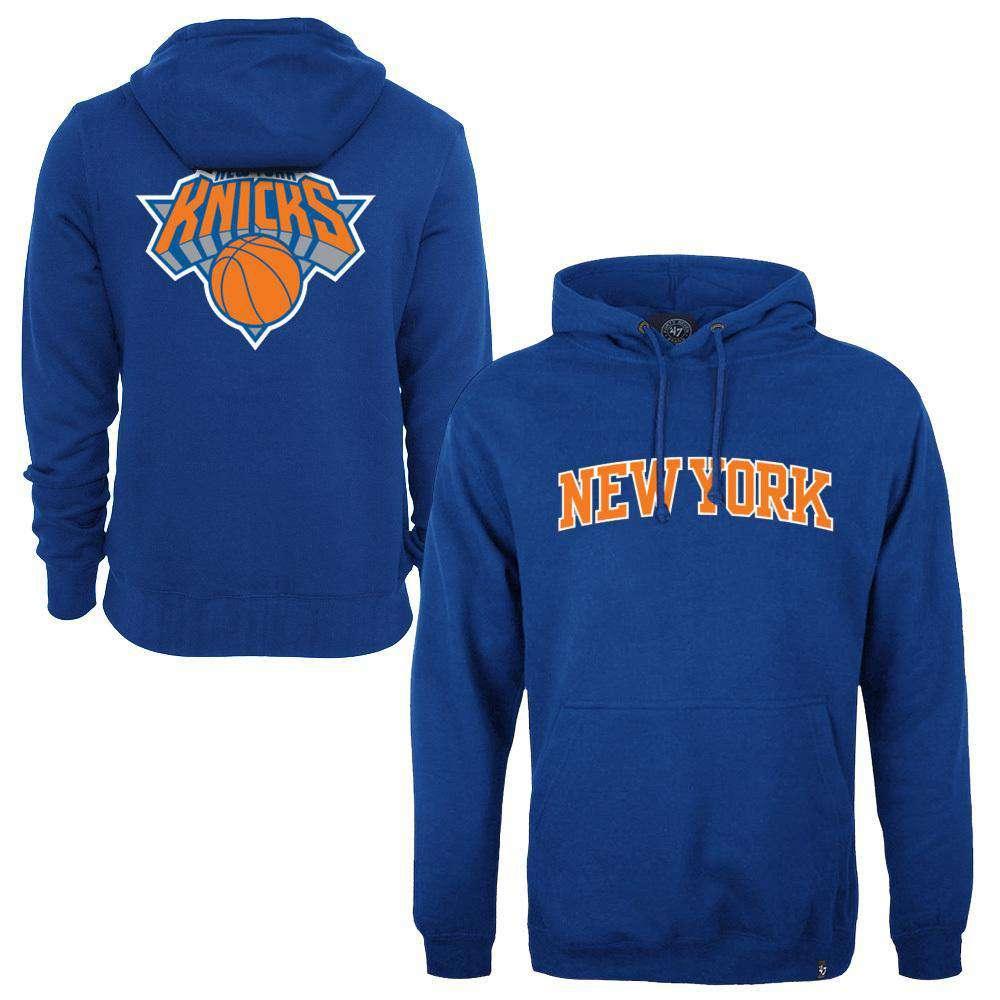 47 Brand Jumpers New York Knicks '47 NBA MVP Headline Hoodie Jumper - Blue