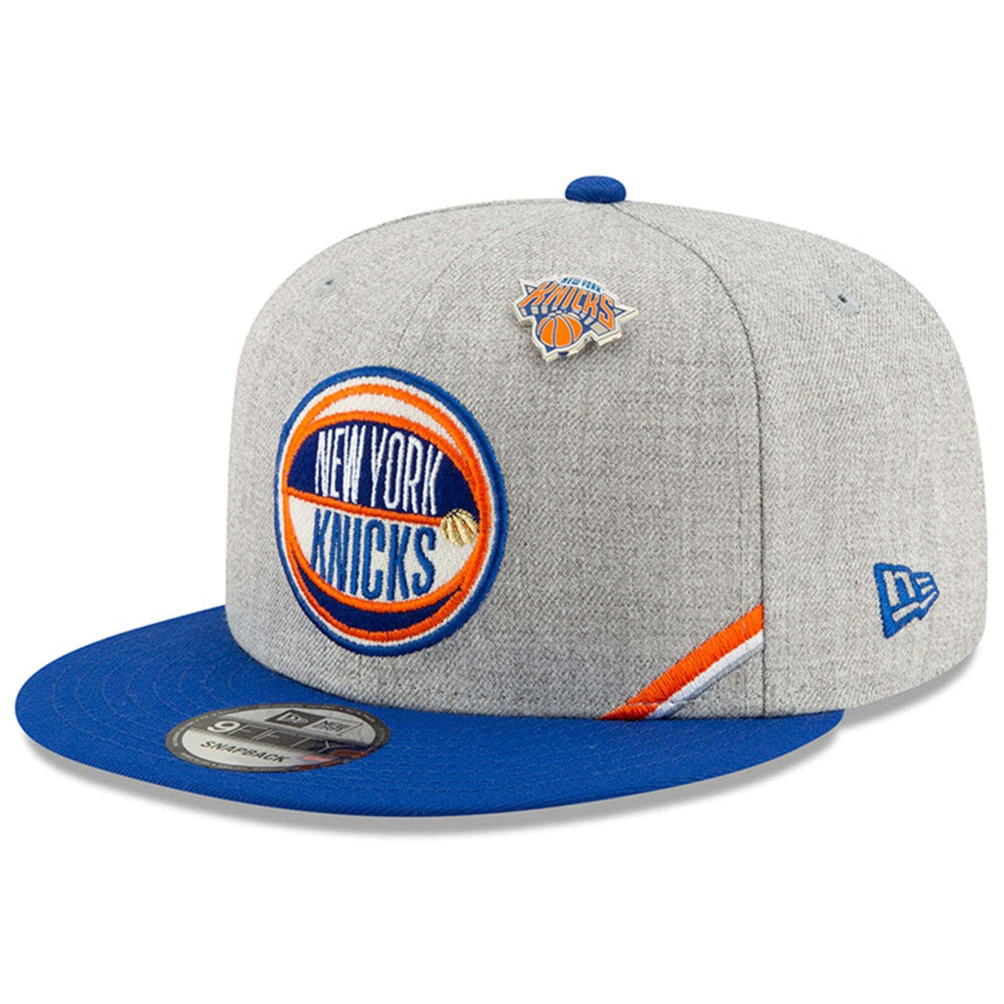 New Era Caps New York Knicks New Era 2019 NBA Draft 9FIFTY Snapback Hat - Heather