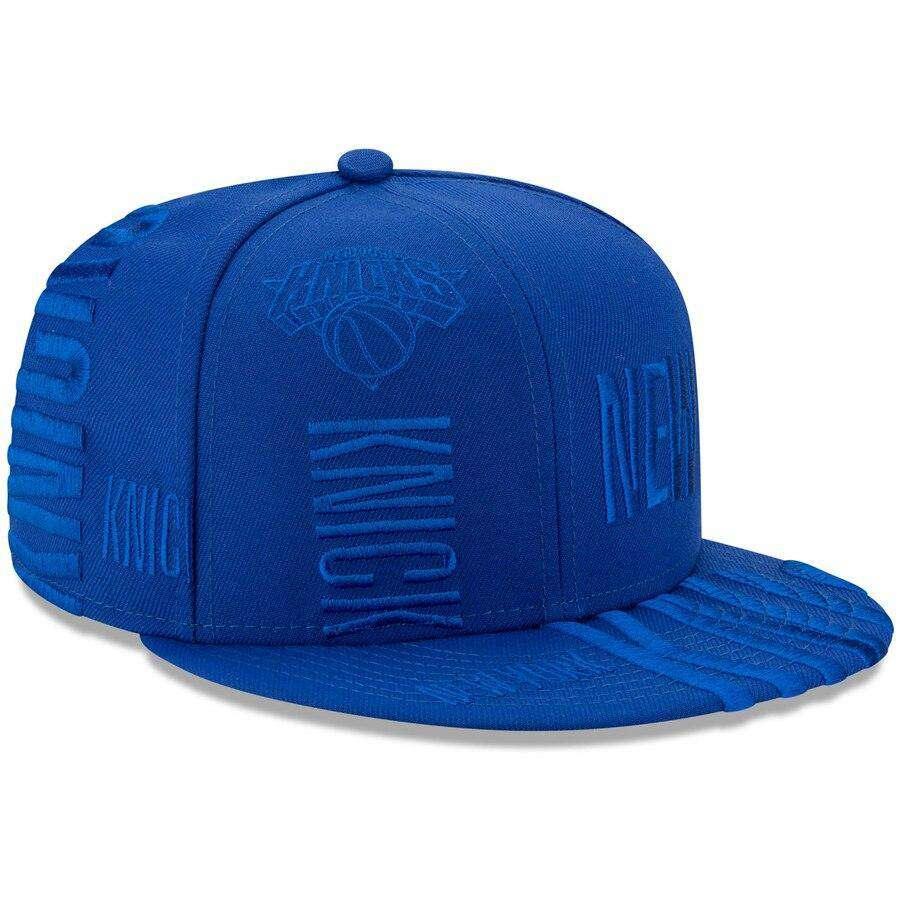New Era Caps New York Knicks New Era NBA 2019 Tonal Tip-Off 9FIFTY Snapback Hat - Blue
