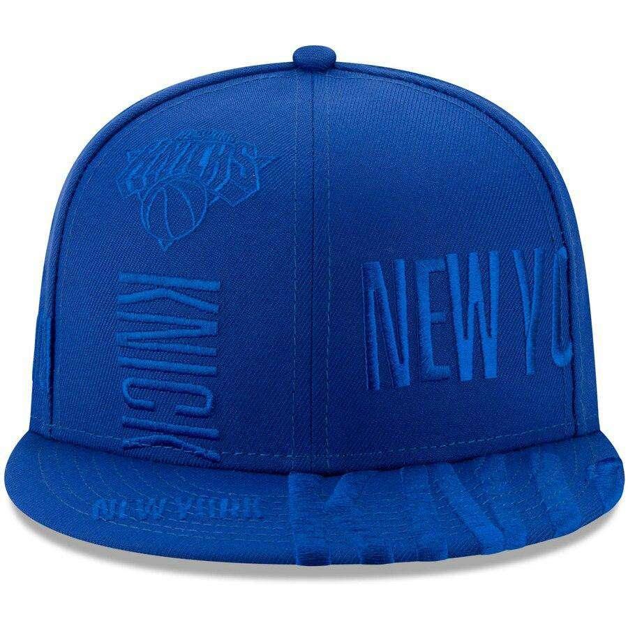 New Era Caps New York Knicks New Era NBA 2019 Tonal Tip-Off 9FIFTY Snapback Hat - Blue