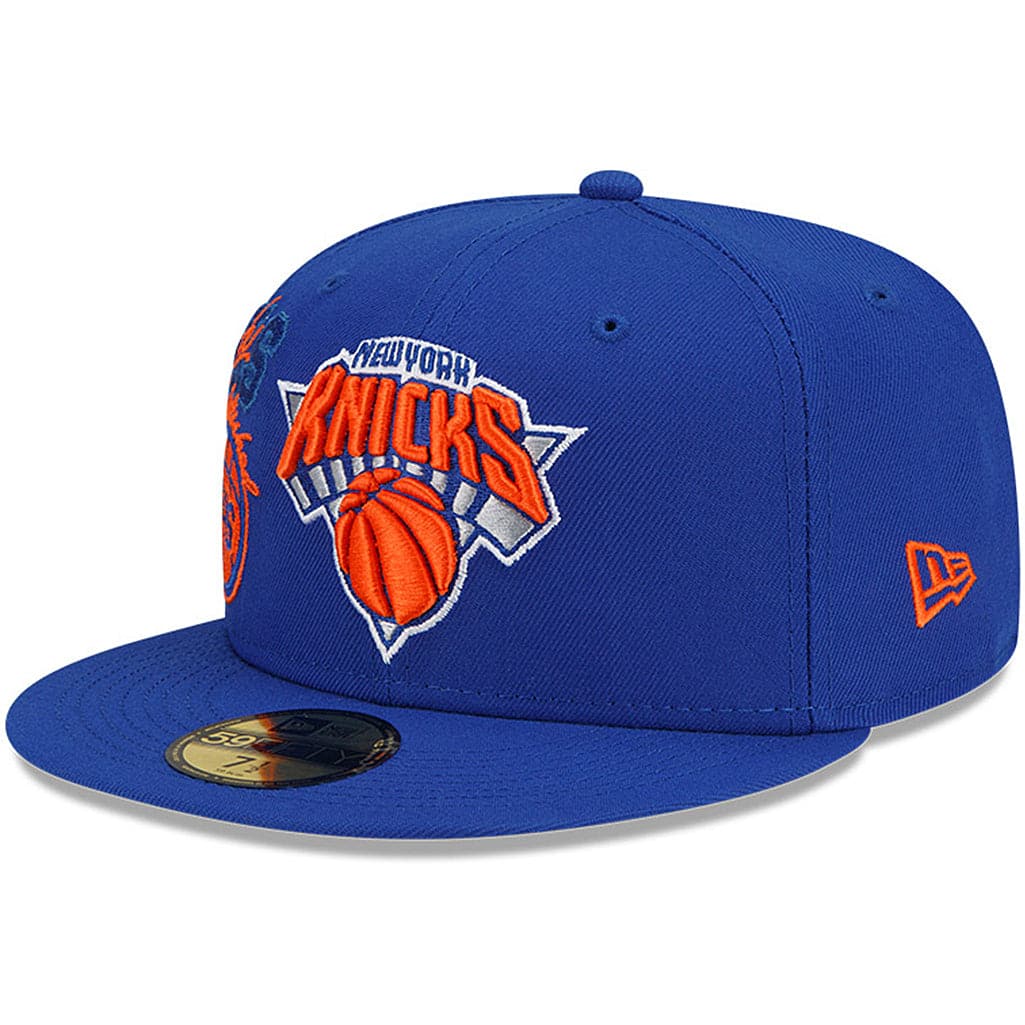 New Era Caps New York Knicks New Era NBA 21-22 Back Half 59FIFTY Fitted Hat - Blue