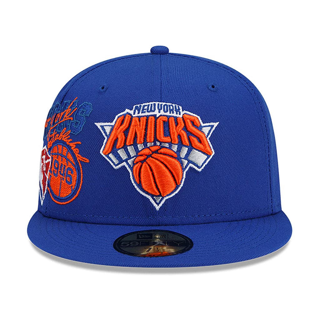 New Era Caps New York Knicks New Era NBA 21-22 Back Half 59FIFTY Fitted Hat - Blue