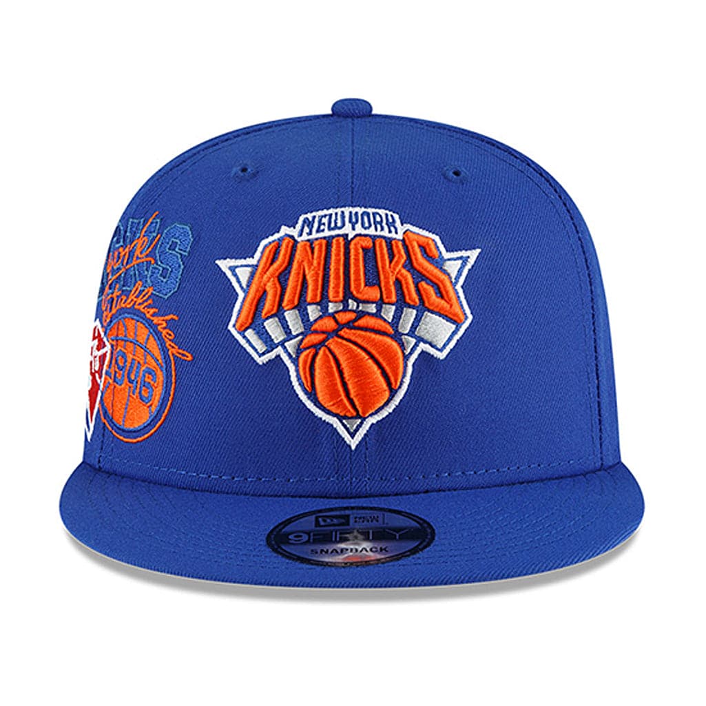 New Era Caps New York Knicks New Era NBA 21-22 Back Half 9FIFTY Snapback Hat - Blue
