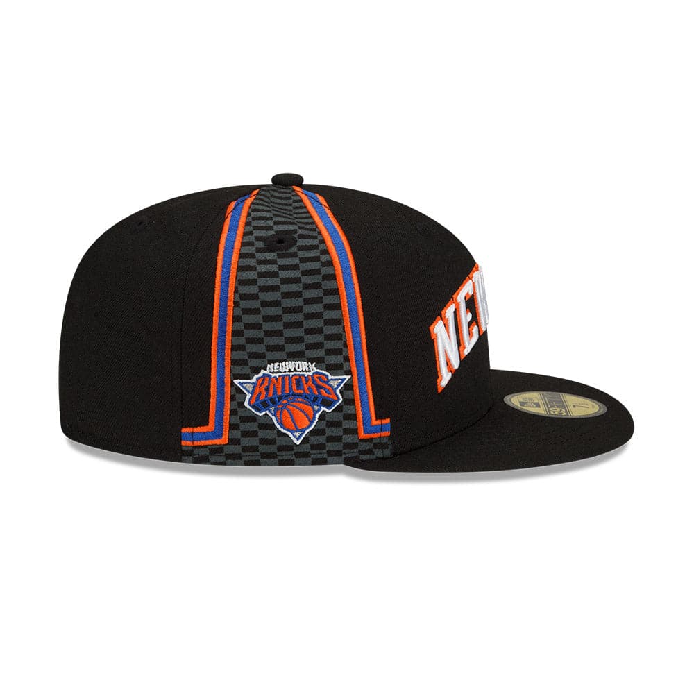 New Era Caps New York Knicks New Era NBA 21-22 City Edition 59FIFTY Fitted Hat - Black