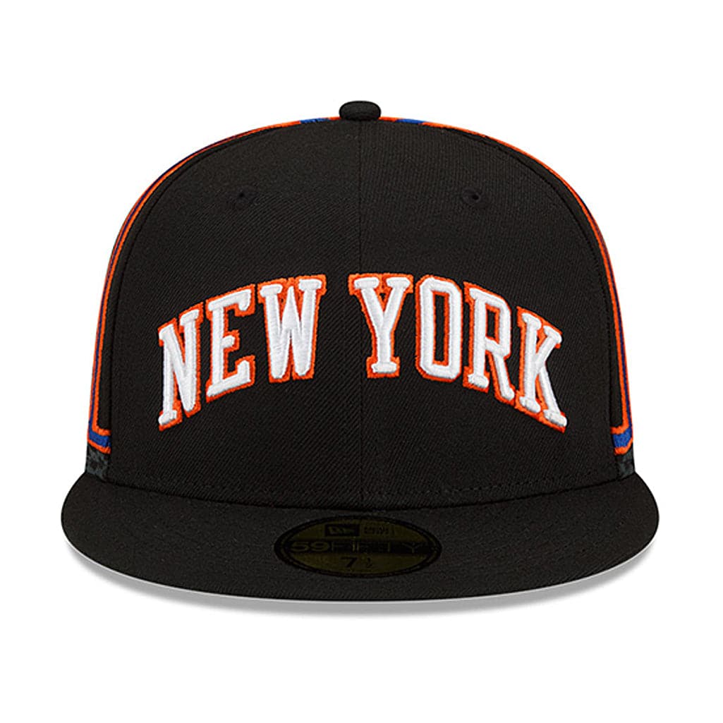 New Era Caps New York Knicks New Era NBA 21-22 City Edition 59FIFTY Fitted Hat - Black