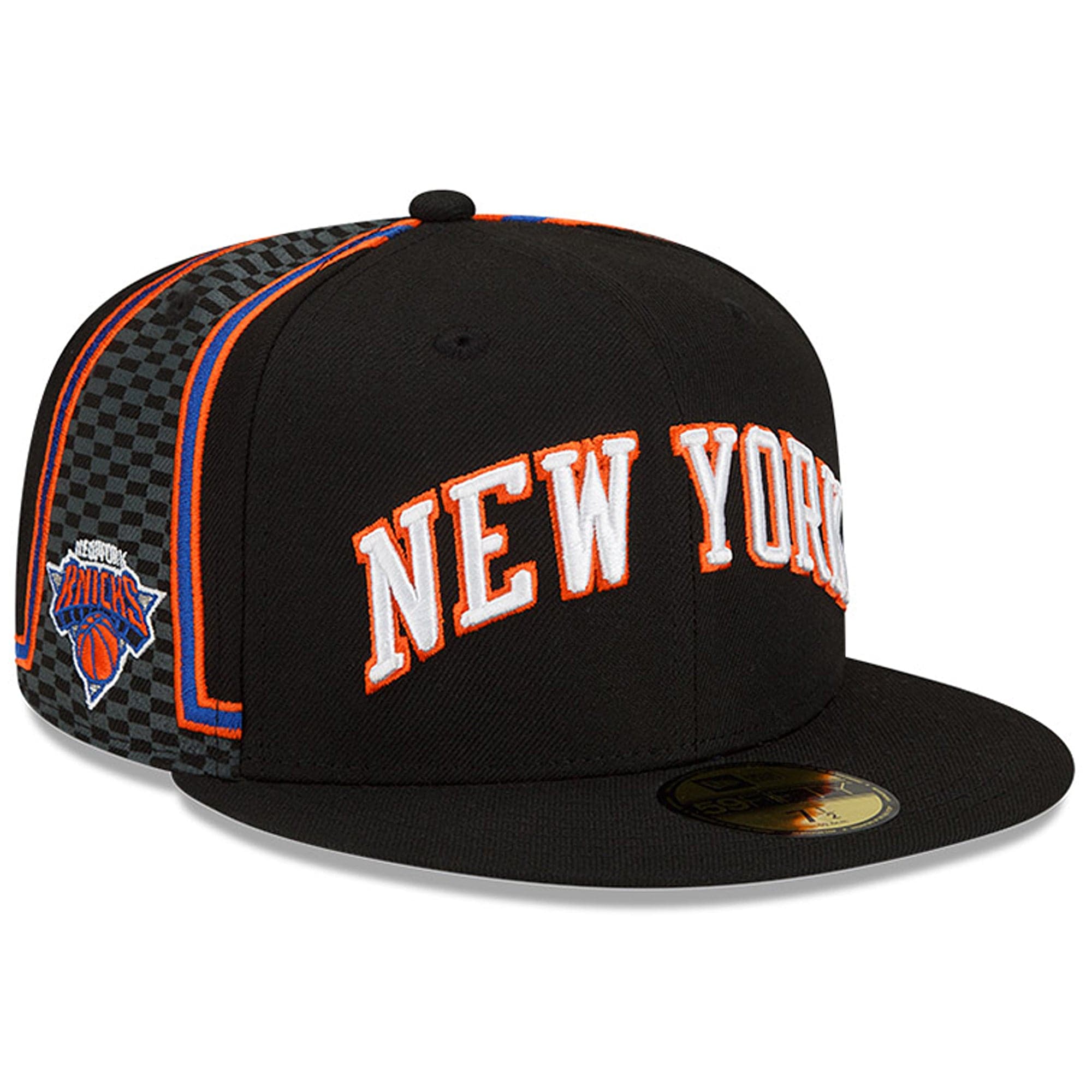 New Era Caps New York Knicks New Era NBA 21-22 City Edition 59FIFTY Fitted Hat - Black