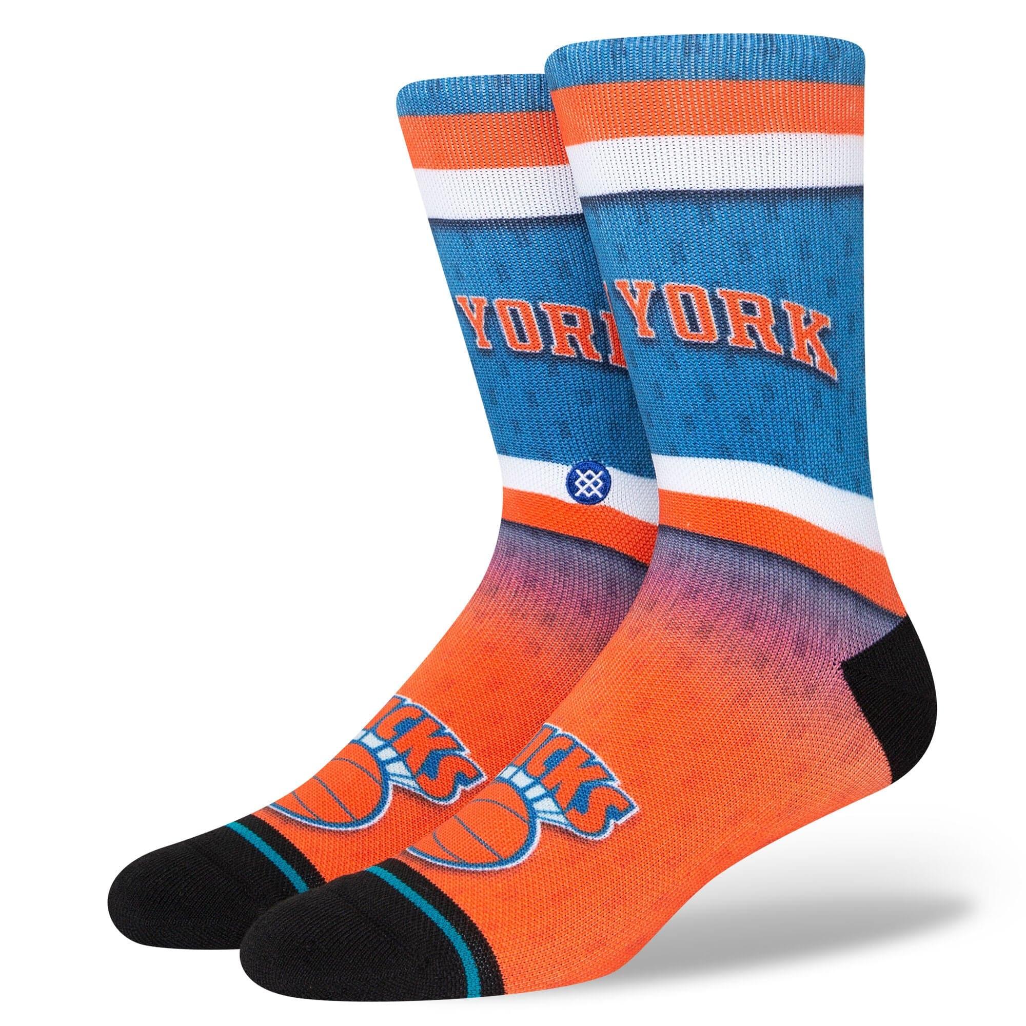 Stance Socks Large (9-12 US) New York Knicks Stance NBA HWC Logo Fader Crew Socks - Royal
