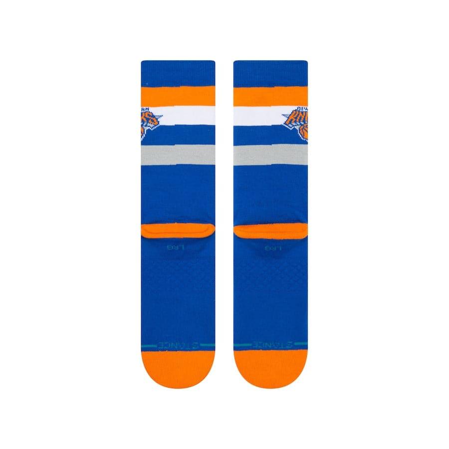Stance Socks Large (9-12 US) New York Knicks Stance NBA Stripe Crew Socks - Blue