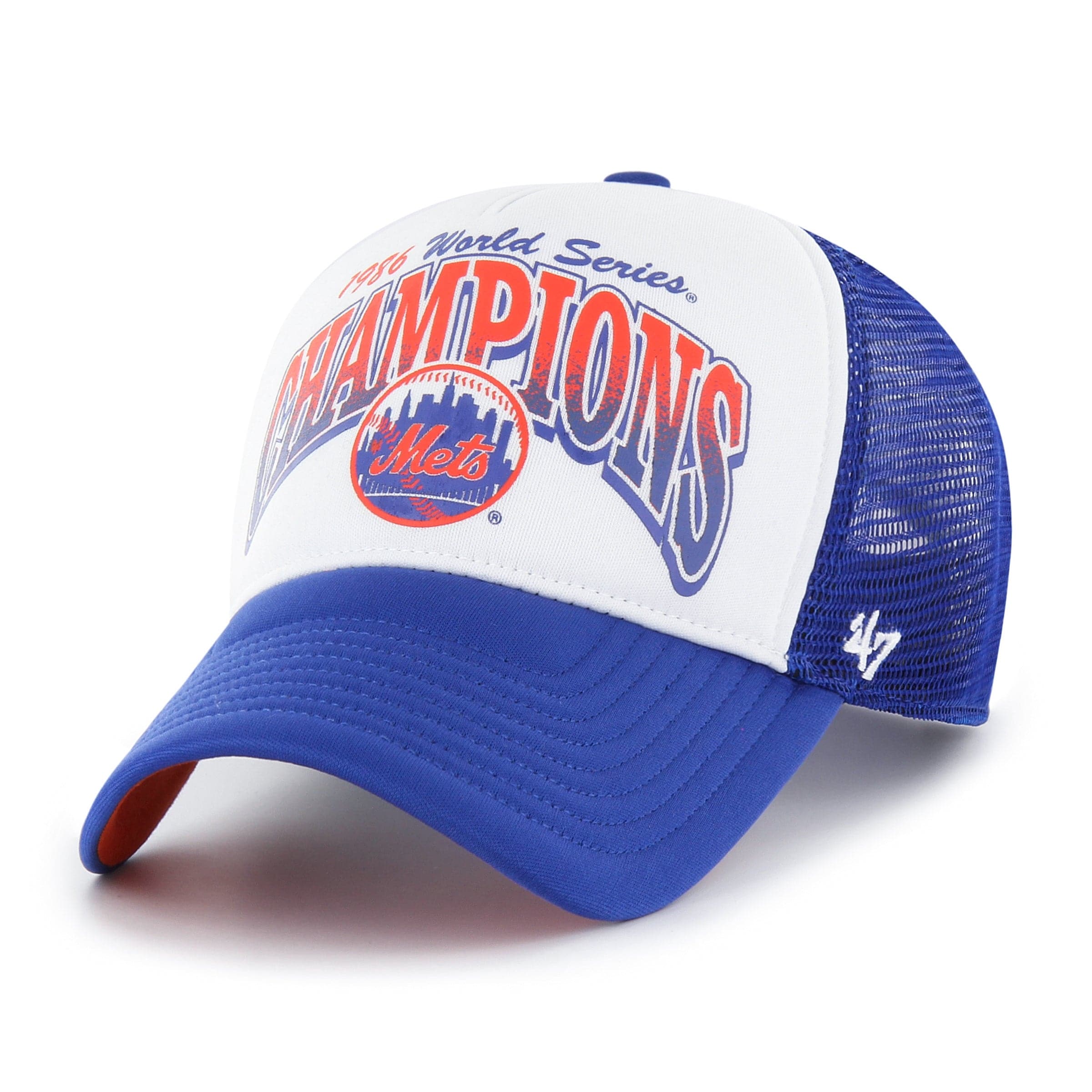 47 Brand Caps New York Mets '47 MLB Foam Champ Offside DT Trucker Snapback Hat - Royal