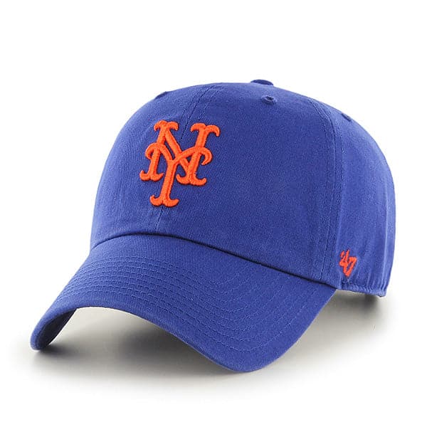 47 Brand Caps New York Mets '47 MLB Team Clean Up Strapback Hat - Blue