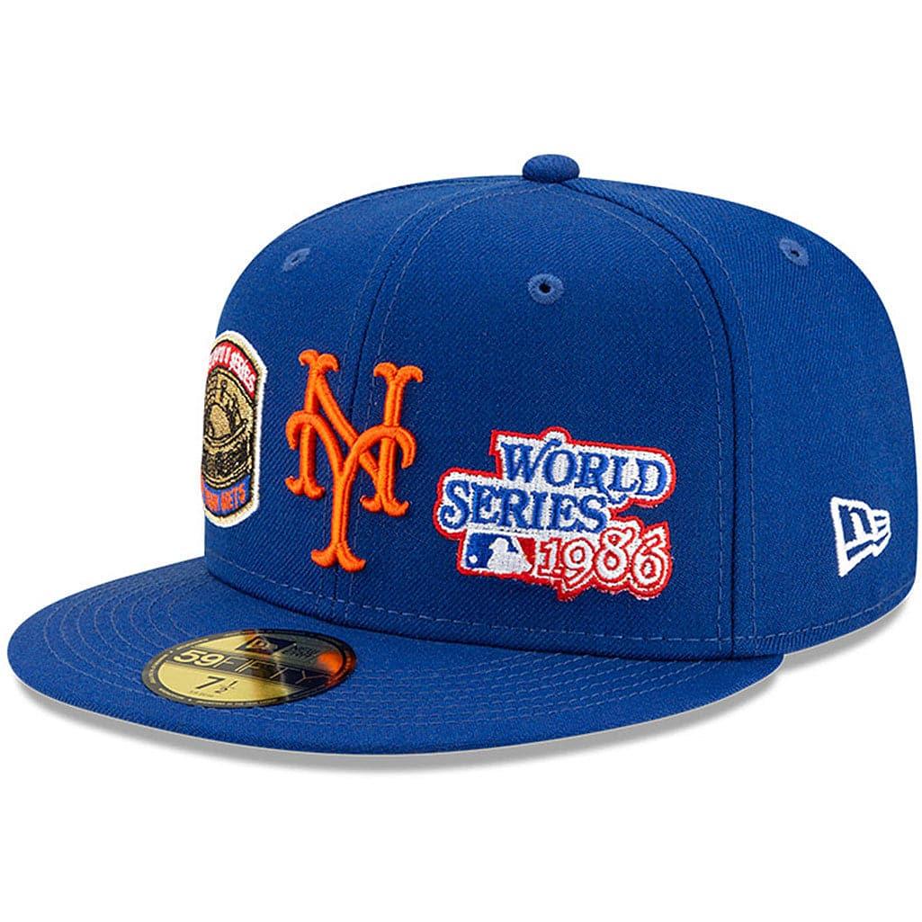 New Era Caps New York Mets New Era MLB Champions Patch 59FIFTY Fitted Hat - Blue
