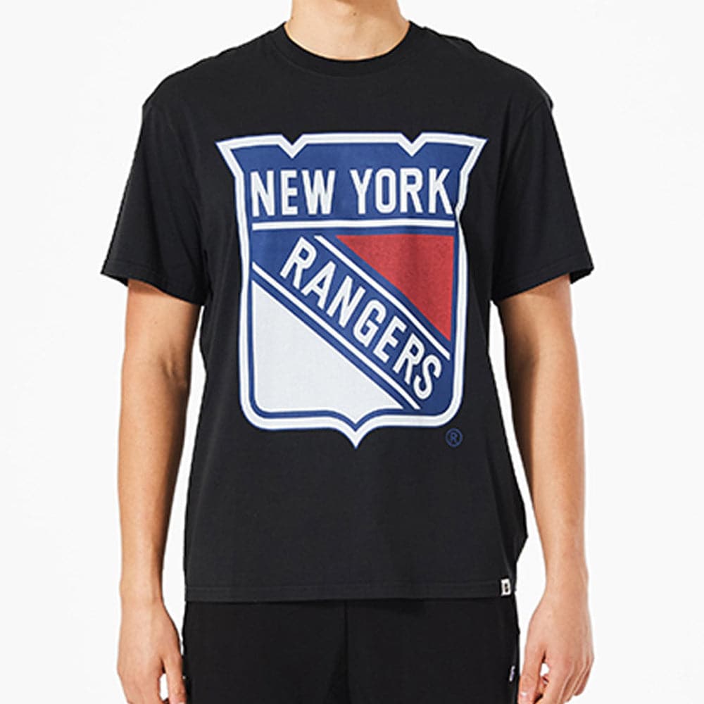 Majestic Athletic T-Shirts New York Rangers Majestic NHL XL Logo T-Shirt - Black