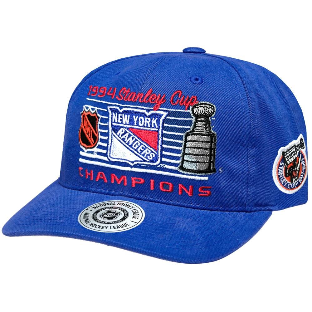 NHL Branded Caps New York Rangers NHL Finals Champs Pre-Curved Brushed Deadstock Snapback Hat - Blue