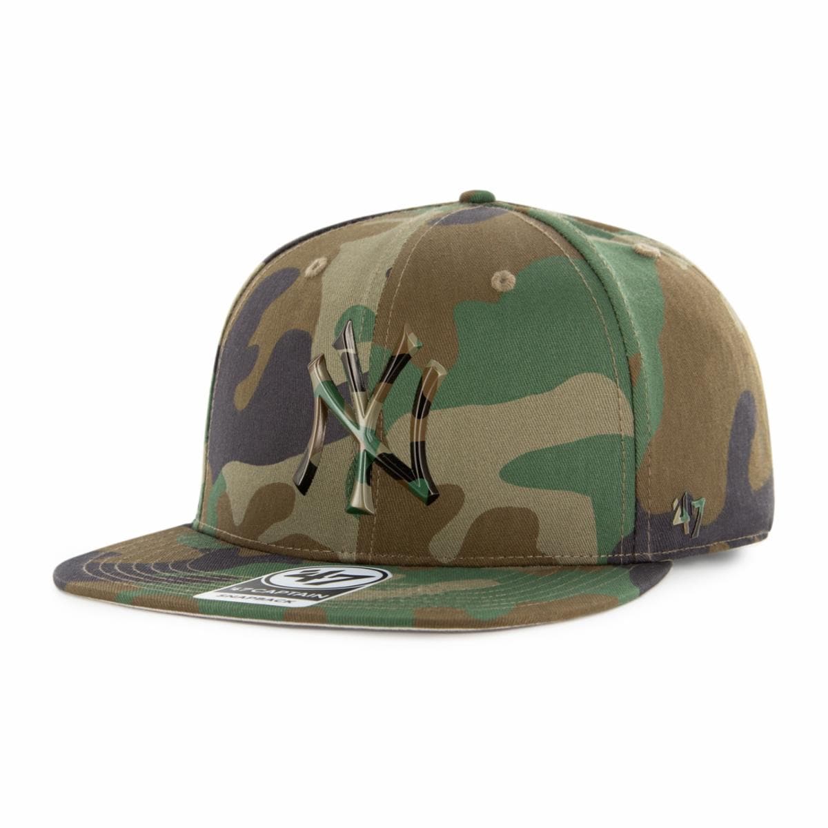 47 Brand Caps New York Yankees ‘47 MLB Caster Camo Captain Snapback Hat