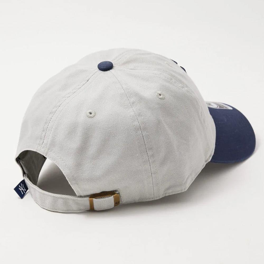 47 Brand Caps New York Yankees '47 MLB Team 2-Tone Clean Up Strapback Hat - Grey