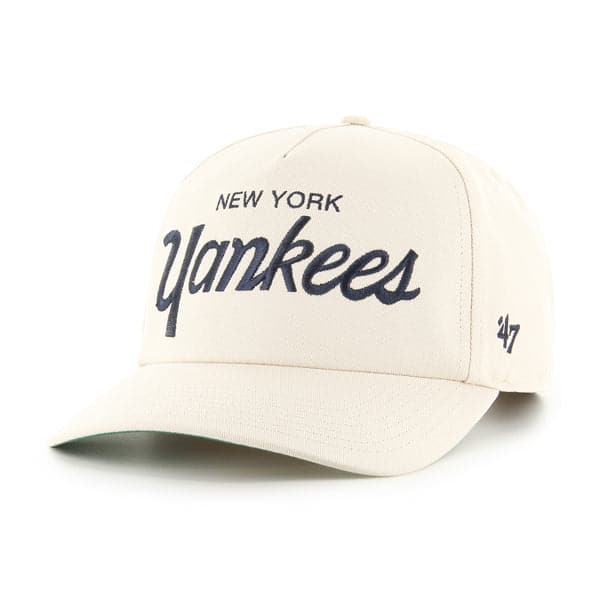 47 Brand Caps New York Yankees '47 MLB Team Script Nantasket Pre-Curved Snapback Hat - Bone