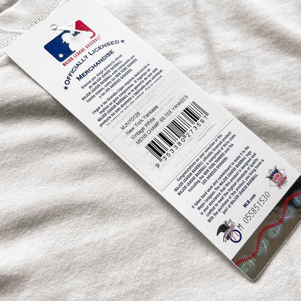 Majestic Athletic T-Shirts New York Yankees Majestic MLB 1999 World Champs Vintage T-Shirt - Vintage White
