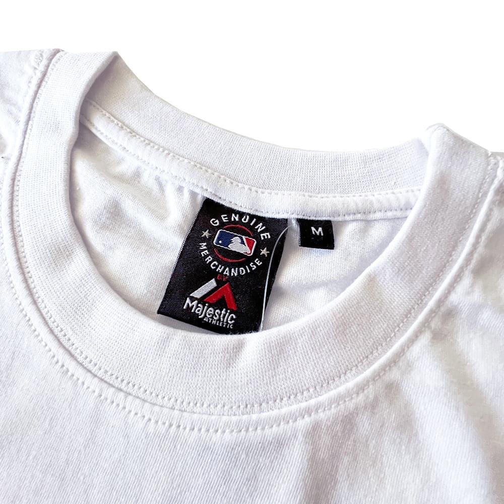 Majestic Athletic T-Shirts New York Yankees Majestic MLB Away Logo T-Shirt - White