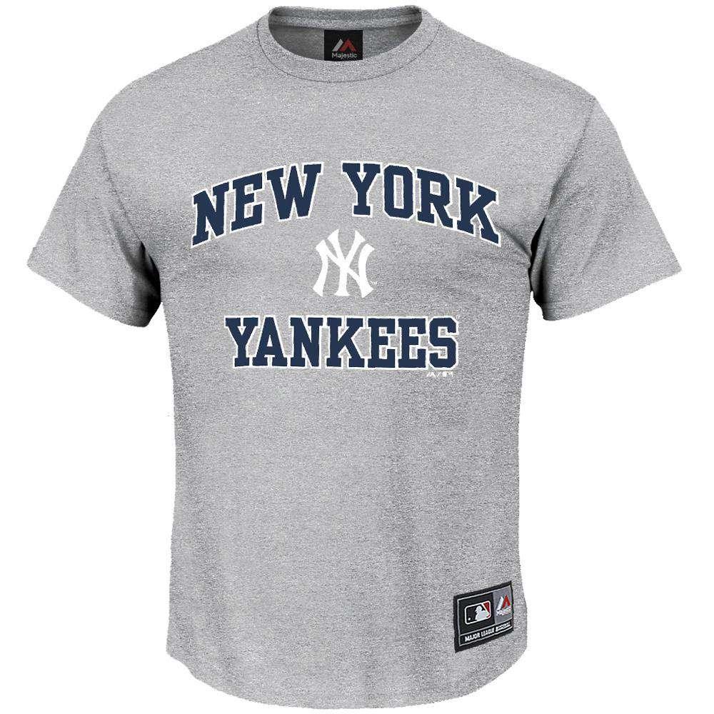 Majestic Athletic T-Shirts New York Yankees Majestic MLB Despa T-Shirt - Grey